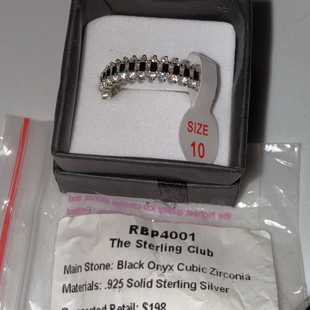 The Sterling Club Black Onyx Ring